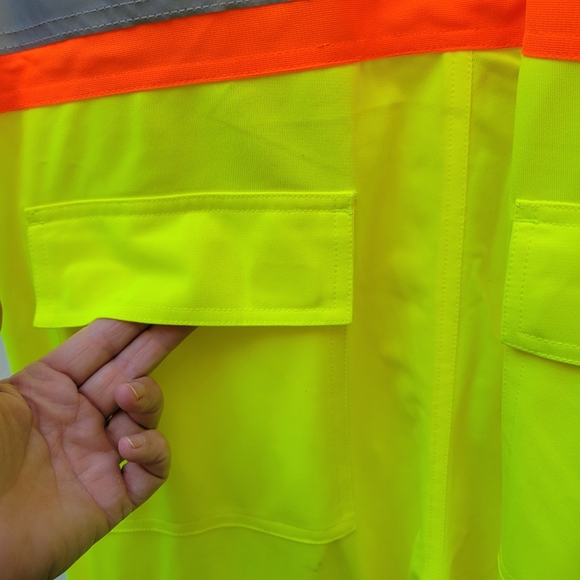 Work King By Tough Duck Safety Unlined Tricot Bib Size Large - Picture 4 of 9